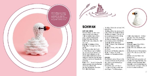 Buchcover und Innenansicht für das Buch: Mini Amigurumi Birds: 25 Tiny Flying Creatures to Crochet