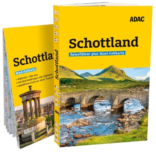 Buchcover und Innenansicht für das Buch: ADAC Reiseführer plus Schottland