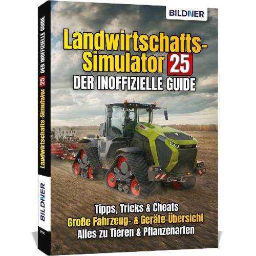 Buchcover und Innenansicht für das Buch: Landwirtschaftssimulator 25 - Der inoffizielle Guide