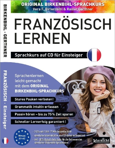Buchcover und Innenansicht für das Buch: Französisch lernen für Einsteiger 1+2 (ORIGINAL BIRKENBIHL)