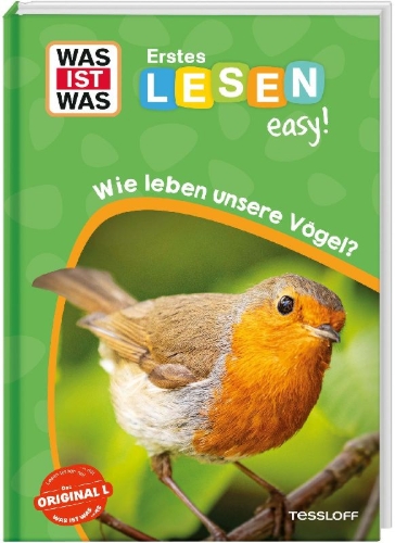 Buchcover und Innenansicht für das Buch: WAS IST WAS Erstes Lesen easy! Wie leben unsere Vögel?