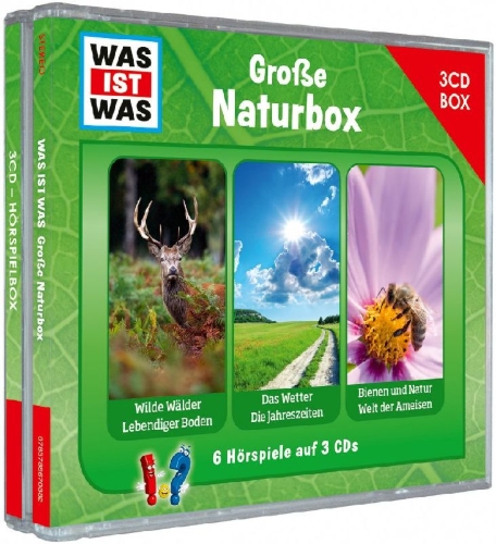 Buchcover und Innenansicht für das Buch: WAS IST WAS 3-CD Hörspielbox. Große Naturbox