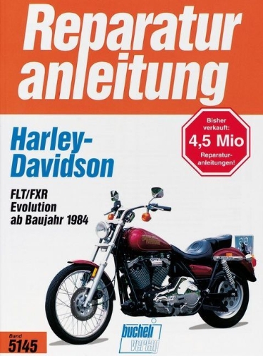 Buchcover und Innenansicht für das Buch: Harley-Davidson FLT/FXR Evolution Engine 1340 (ab Baujahr 1984)