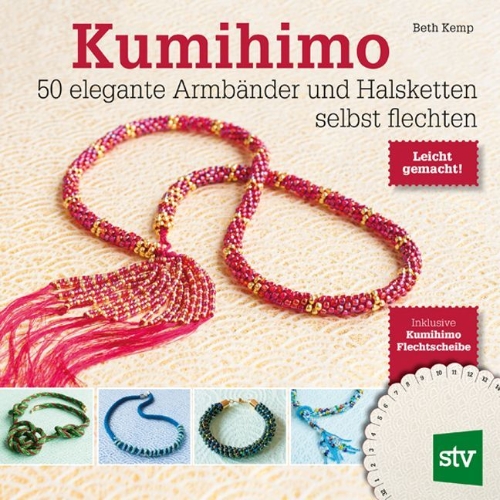 Buchcover und Innenansicht für das Buch: Kumihimo