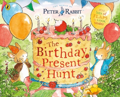 Buchcover und Innenansicht für das Buch: Peter Rabbit: The Birthday Present Hunt