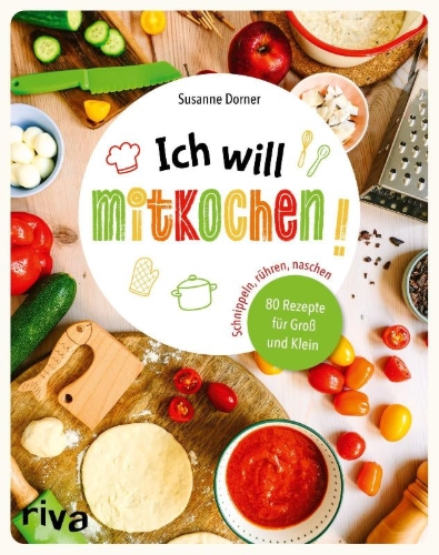 Buchcover und Innenansicht für das Buch: Ich will mitkochen!