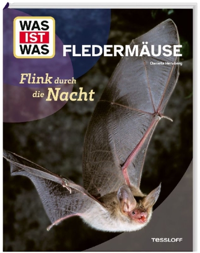 Buchcover und Innenansicht für das Buch: WAS IST WAS Fledermäuse. Flink durch die Nacht
