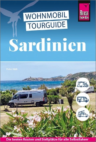 Buchcover und Innenansicht für das Buch: Reise Know-How Wohnmobil-Tourguide Sardinien
