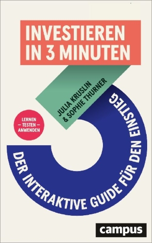 Buchcover und Innenansicht für das Buch: Investieren in 3 Minuten