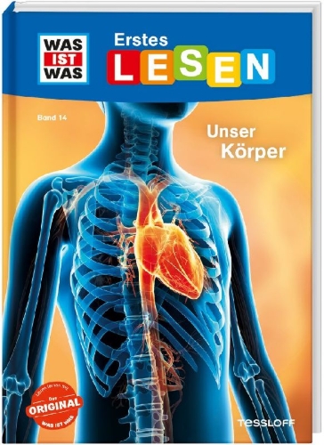 Buchcover und Innenansicht für das Buch: WAS IST WAS Erstes Lesen Band 14. Unser Körper