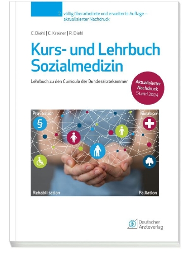 Buchcover und Innenansicht für das Buch: Kurs- und Lehrbuch Sozialmedizin