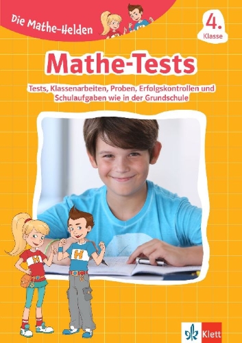 Buchcover und Innenansicht für das Buch: Die Mathe-Helden: Mathe-Tests 4. Klasse