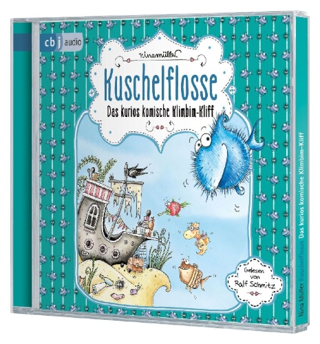 Buchcover und Innenansicht für das Buch: Kuschelflosse - Das kurios komische Klimbim-Kliff