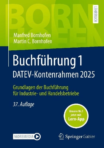 Buchcover und Innenansicht für das Buch: Buchführung 1 DATEV-Kontenrahmen 2025