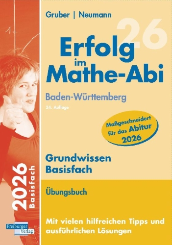 Buchcover und Innenansicht für das Buch: Erfolg im Mathe-Abi 2026 Grundwissen Basisfach Baden-Württemberg
