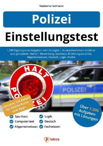Buchcover und Innenansicht für das Buch: Einstellungstest Polizei