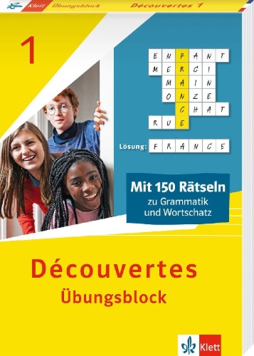 Buchcover und Innenansicht für das Buch: Découvertes 1 (ab 2020) - Übungsblock zum Schulbuch 1. Lernjahr