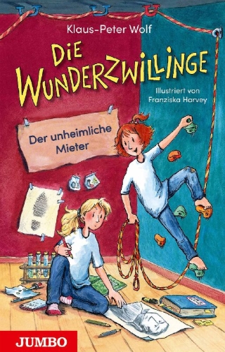 Buchcover und Innenansicht für das Buch: Die Wunderzwillinge 01. Der unheimliche Mieter