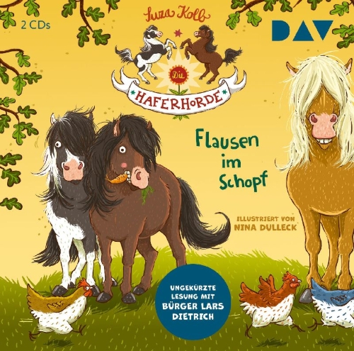 Buchcover und Innenansicht für das Buch: Die Haferhorde 01: Flausen im Schopf