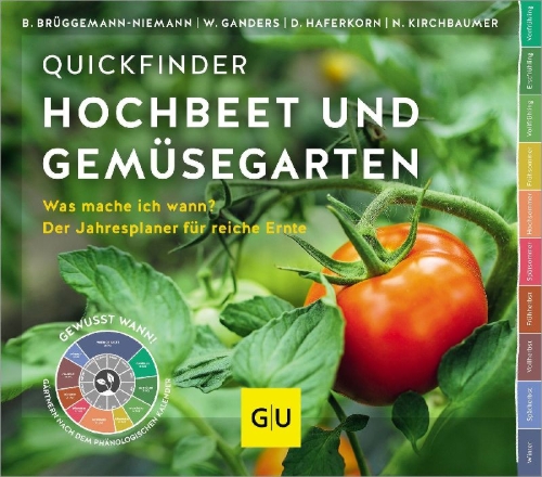 Buchcover und Innenansicht für das Buch: Quickfinder Hochbeet und Gemüsegarten