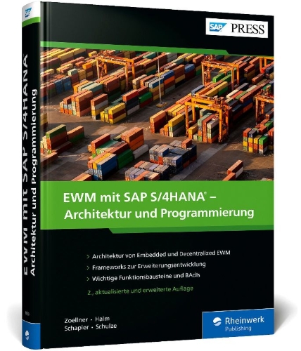 Buchcover und Innenansicht für das Buch: EWM mit SAP S/4HANA - Architektur und Programmierung