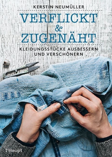 Buchcover und Innenansicht für das Buch: verflickt & zugenäht