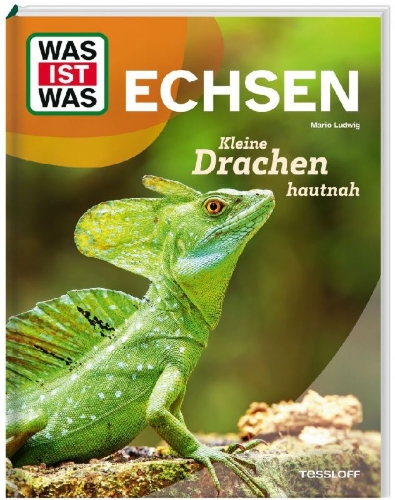 Buchcover und Innenansicht für das Buch: WAS IST WAS Echsen. Kleine Drachen hautnah