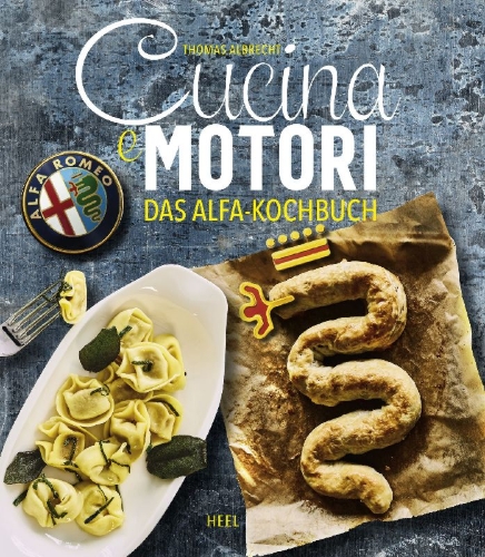 Buchcover und Innenansicht für das Buch: Cucina e motori