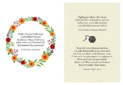 Buchcover und Innenansicht für das Buch: Was mein Leben reicher macht