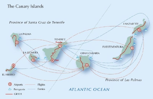 Buchcover und Innenansicht für das Buch: Trekking in the Canary Islands