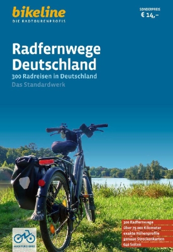 Buchcover und Innenansicht für das Buch: Radfernwege Deutschland