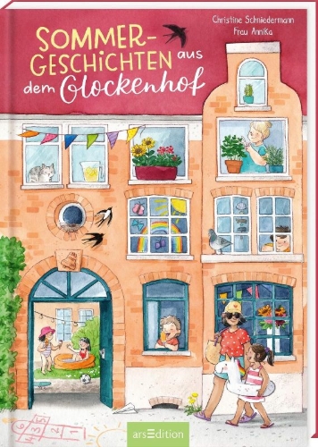 Buchcover und Innenansicht für das Buch: Sommergeschichten aus dem Glockenhof