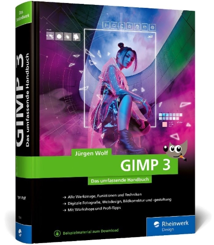 Buchcover und Innenansicht für das Buch: GIMP 3