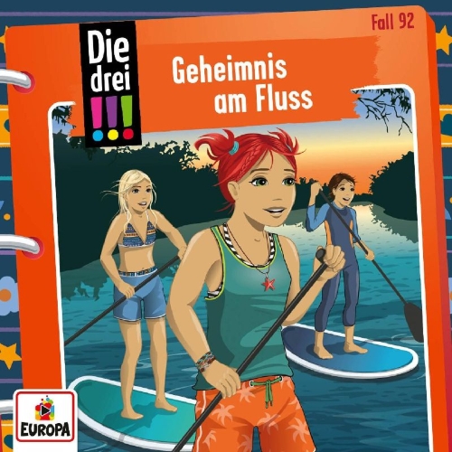 Buchcover und Innenansicht für das Buch: Die drei !!! 92: Geheimnis am Fluss