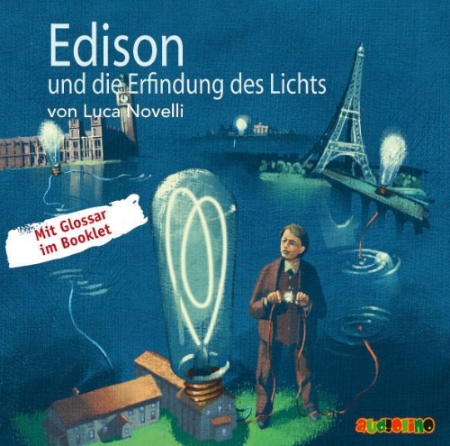 Buchcover und Innenansicht für das Buch: Edison und die Erfindung des Lichts