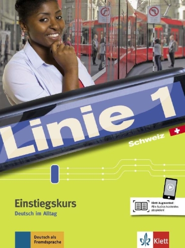 Buchcover und Innenansicht für das Buch: Linie 1 Schweiz Einstiegskurs