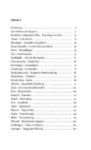 Buchcover und Innenansicht für das Buch: Das Liebesleben der Vögel