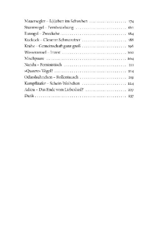 Buchcover und Innenansicht für das Buch: Das Liebesleben der Vögel