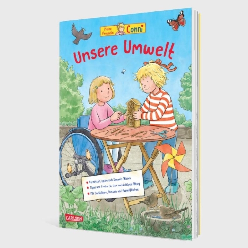 Buchcover und Innenansicht für das Buch: Conni Gelbe Reihe (Beschäftigungsbuch): Unsere Umwelt