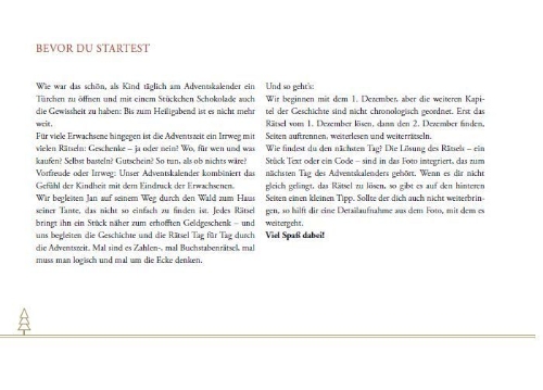 Buchcover und Innenansicht für das Buch: Escape Christmas - Adventskalender