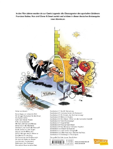 Buchcover und Innenansicht für das Buch: Mortadelo y Filemon: El 60 aniversario