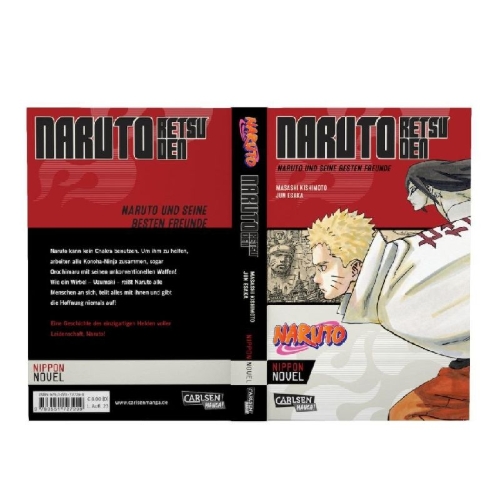 Buchcover und Innenansicht für das Buch: Naruto Retsuden: Naruto und seine besten Freunde (Nippon Novel)