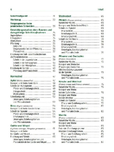 Buchcover und Innenansicht für das Buch: Der professionelle Obstbaumschnitt