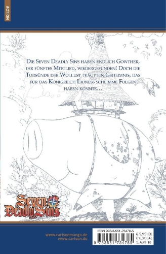 Buchcover und Innenansicht für das Buch: Nanatsu no Taizai