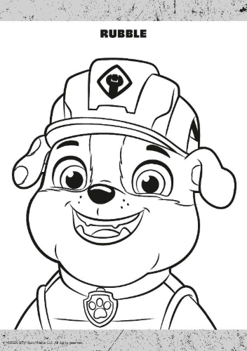 Buchcover und Innenansicht für das Buch: Rubble & Crew: Mein dicker Malblock