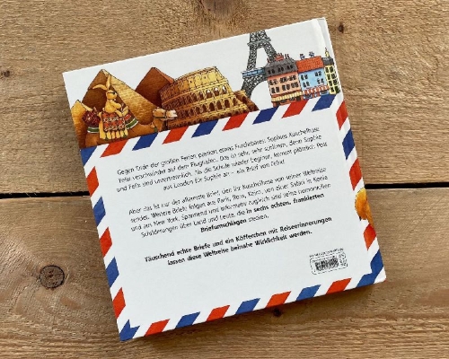 Buchcover und Innenansicht für das Buch: Briefe von Felix. Ein kleiner Hase auf Weltreise