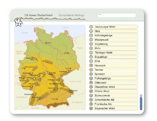 Buchcover und Innenansicht für das Buch: Ich kenne Deutschland - 1. Bundesländer & Landeshauptstädte, 2. Flüsse, 3. Gebirge im Set