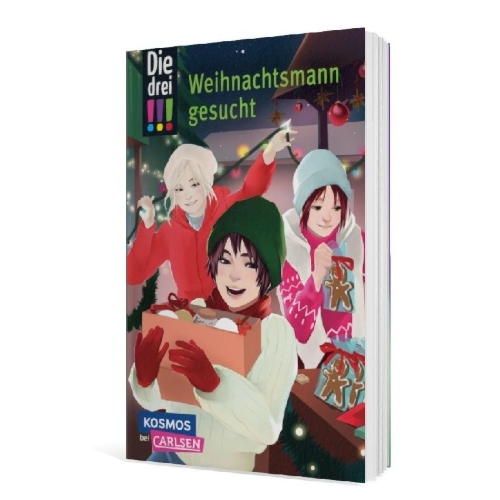 Buchcover und Innenansicht für das Buch: Die drei !!!: Weihnachtsmann gesucht