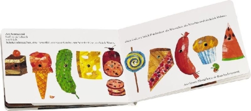 Buchcover und Innenansicht für das Buch: Die kleine Raupe Nimmersatt