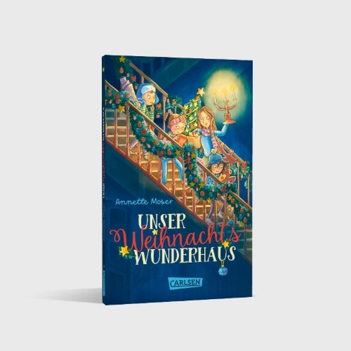 Buchcover und Innenansicht für das Buch: Unser Weihnachtswunderhaus